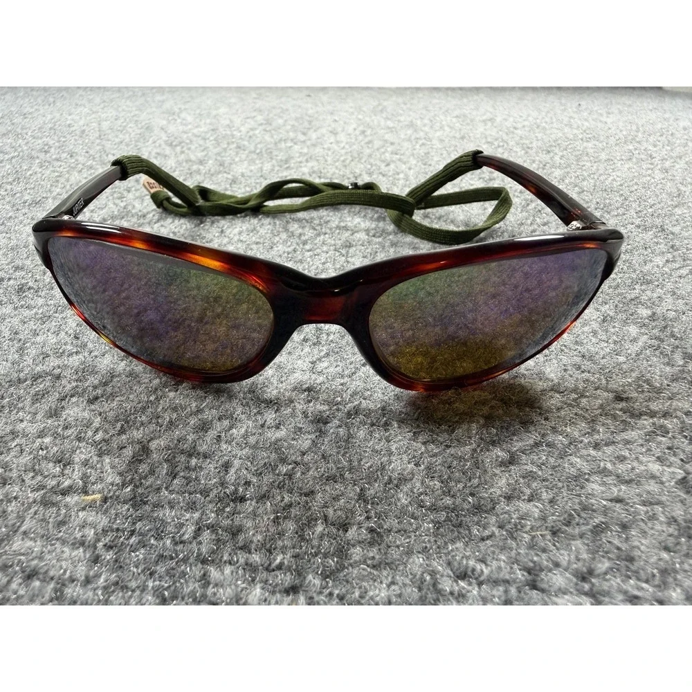 Ocean Waves Sunglasses Mens One Size Brown Tortoise Wrap Green Mirrored Jupiter
